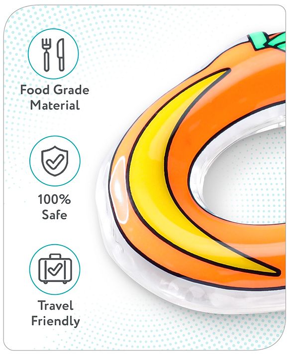 Babyhug Water Filled PVC Teether-Orange