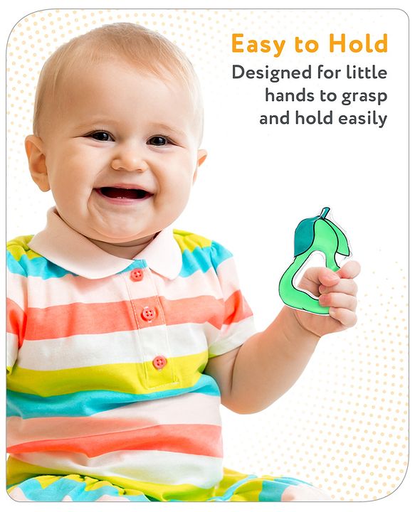 Babyhug Water Filled PVC Peru Shape Teether- Green