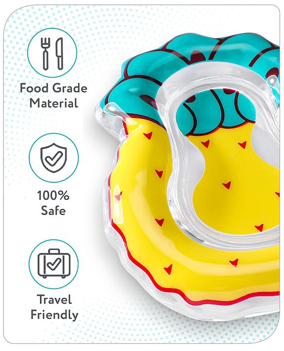Babyhug Water Filled PVC Pineapple Shape Teether- Yellow & Green