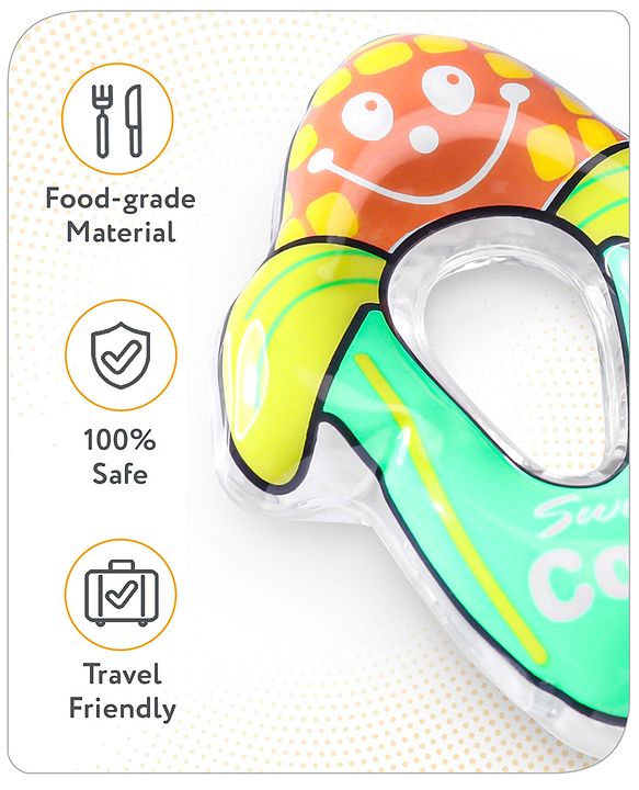 Babyhug Water Filled PVC Corn Shape Teether- Yellow & Green