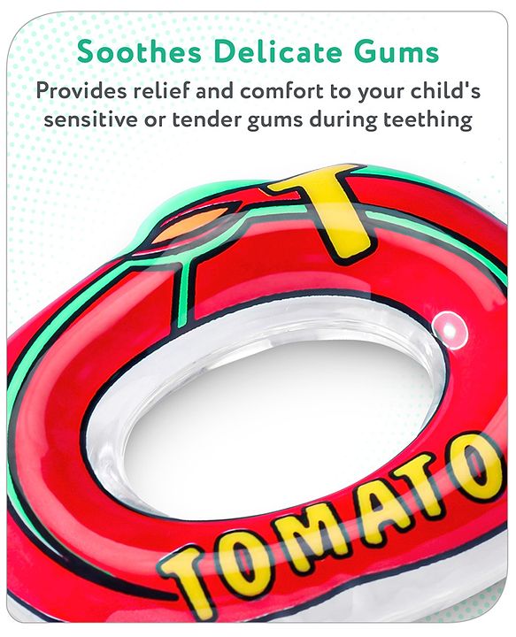 Babyhug Tomato Shaped Water Filled Teether  - Red