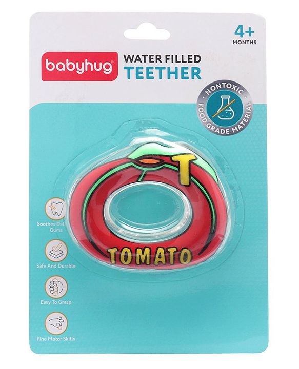 Babyhug Tomato Shaped Water Filled Teether  - Red