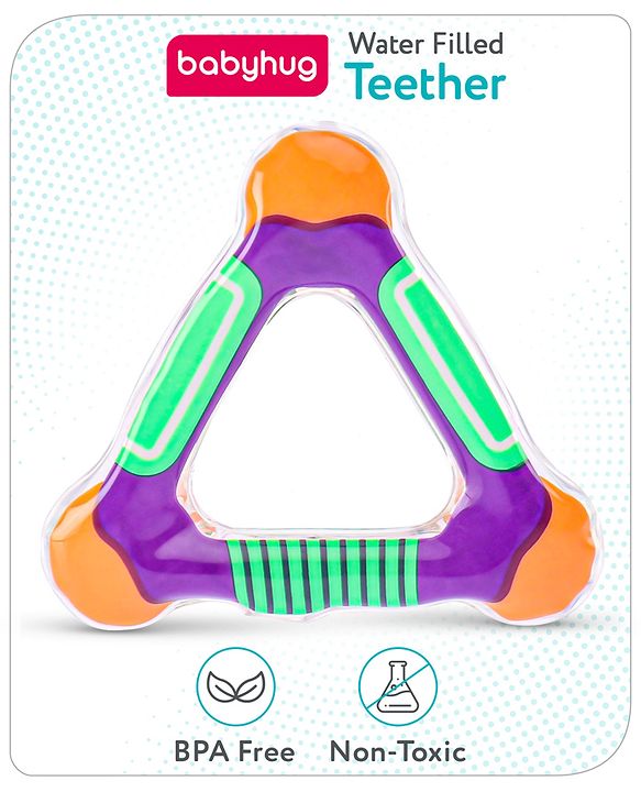 Babyhug Water Filled Triangle Shaped Teether - Multicolour