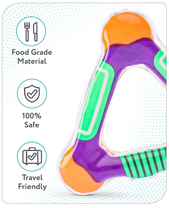 Babyhug Water Filled Triangle Shaped Teether - Multicolour