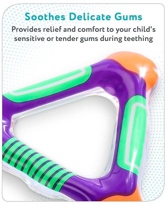 Babyhug Water Filled Triangle Shaped Teether - Multicolour