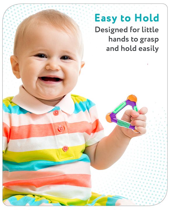 Babyhug Water Filled Triangle Shaped Teether - Multicolour
