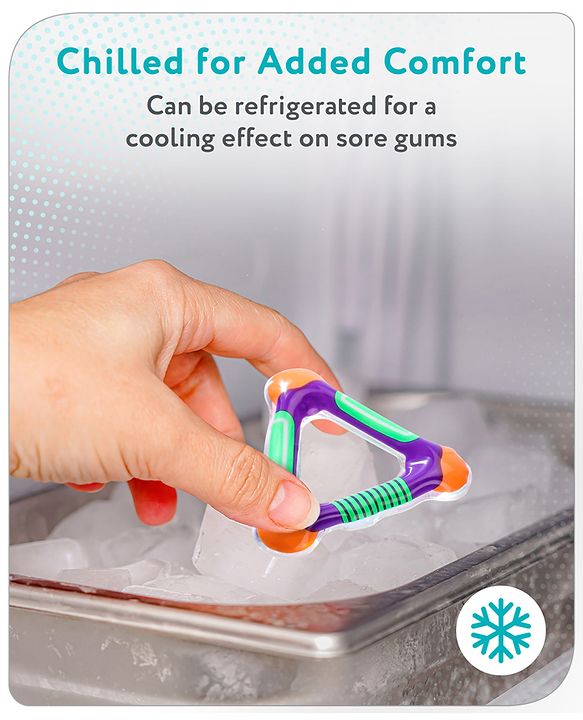 Babyhug Water Filled Triangle Shaped Teether - Multicolour
