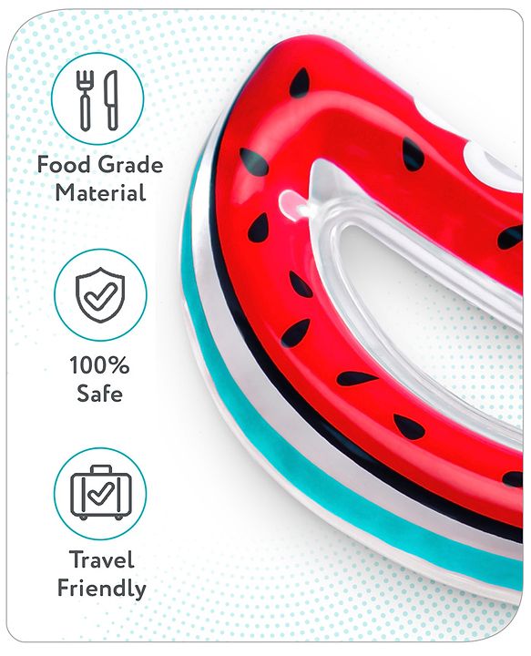 Babyhug Water Filled PVC Water Melon Shape Teether- Red