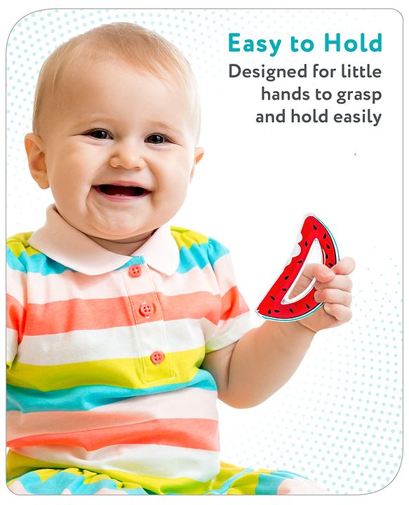 Babyhug Water Filled PVC Water Melon Shape Teether- Red