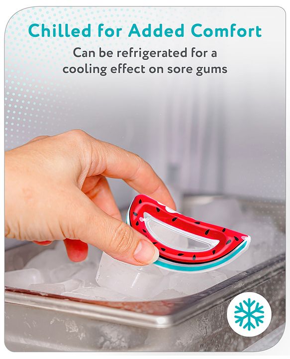 Babyhug Water Filled PVC Water Melon Shape Teether- Red