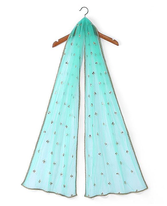 Pine Kids Woven Sleeveless Embroidered Kurti Foil Printed Palazzo & Sequenced Dupatta Set -Pink