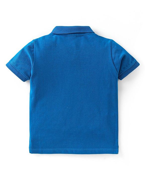 Babyhug Cotton Knit Half Sleeves Polo T-Shirt Solid Color - White