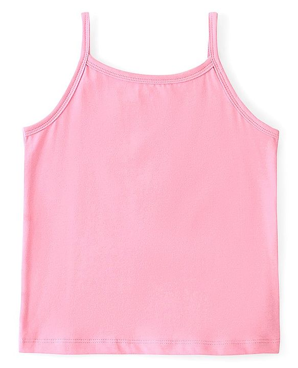 Pine Kids Cotton Spandex Sleeveless Slips Heart Print Pack of 3 - Pink & Maroon