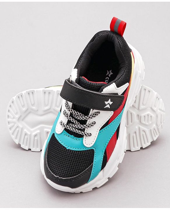 Cute Walk by Babyhug Velcro Closure Sneaker Shoes - Black