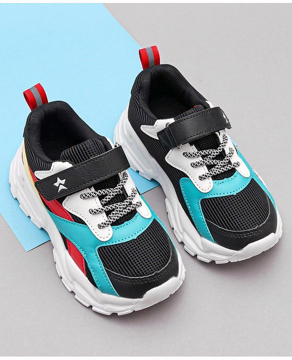 Cute Walk by Babyhug Velcro Closure Sneaker Shoes - Black