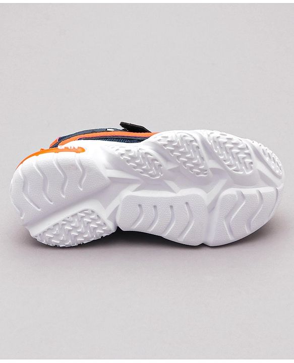 Cute walk By Babyhug Sneaker Shoes with Velcro Closure - Light Blue Orange