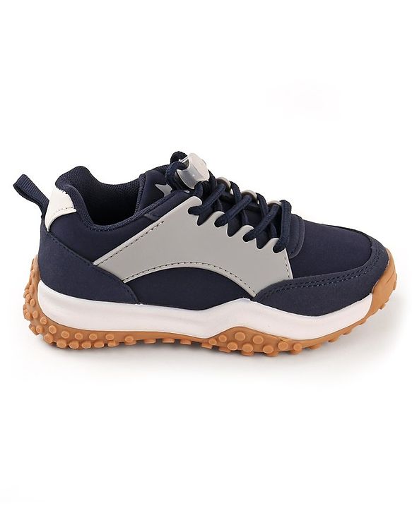 Cute Walk by Babyhug Sneakers With Lace Closure Solid - Navy Blue