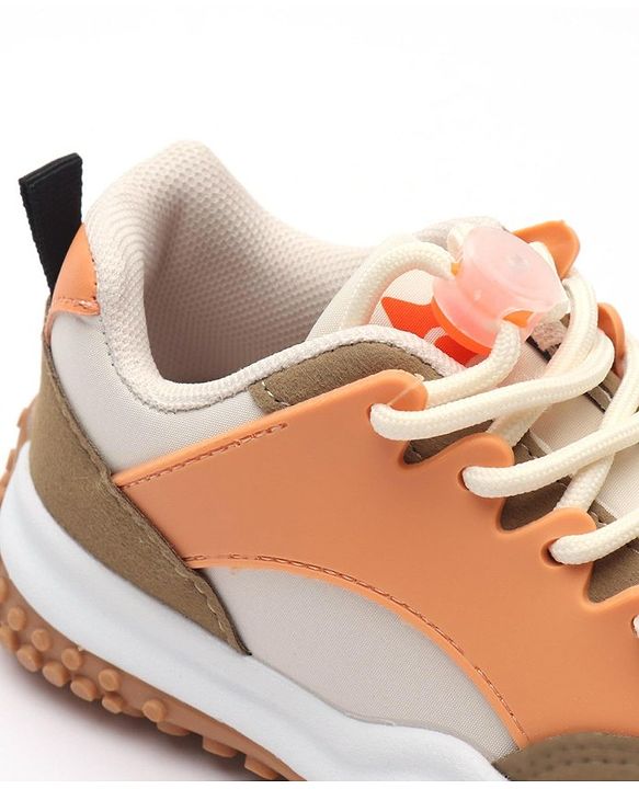 Cute Walk by Babyhug Sneakers With Lace Closure Solid - Beige