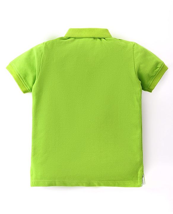 Babyhug Cotton Knit Half Sleeves Polo T-Shirt Solid Color - White