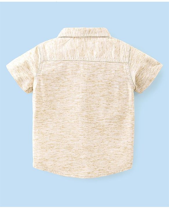 Babyhug 100%  Cotton Woven Half Sleeves Shirts and Shorts Set - Green