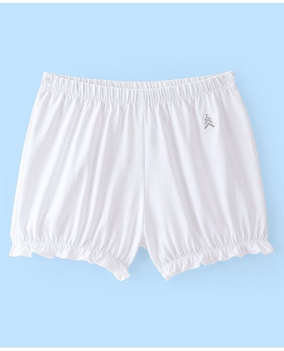 Pine Kids Cotton Lycra Branding Print Bloomers Pack Of 3 - Pink & White