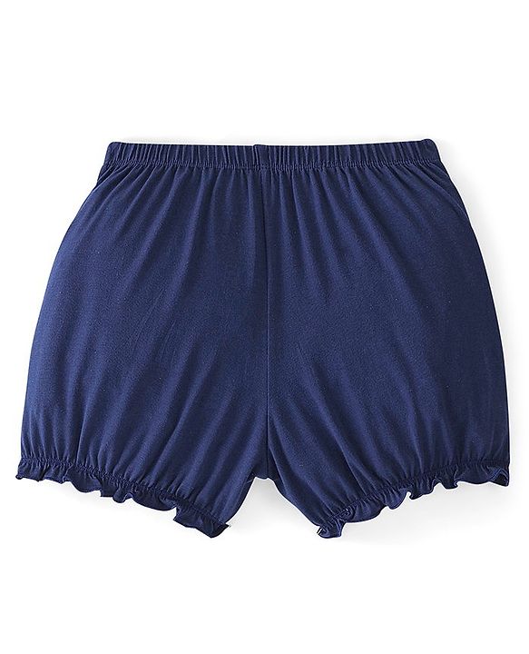 Pine Kids Cotton Lycra Bloomers Floral Print Pack Of 3 - Pink White & Blue