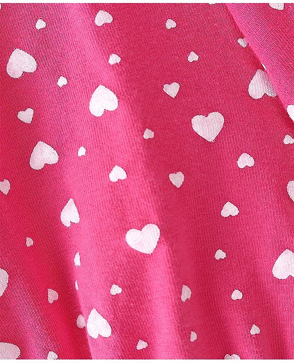 Pine Kids Cotton Lycra Knit Heart Printed Bloomers Pack Of 3 - Pink & Maroon