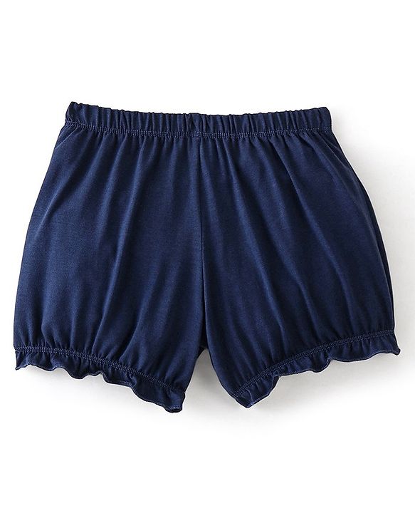 Pine Kids Cotton Lycra Knit Bloomers Polka Dot & Butterfly Print Pack of 3 - Blue Red & White