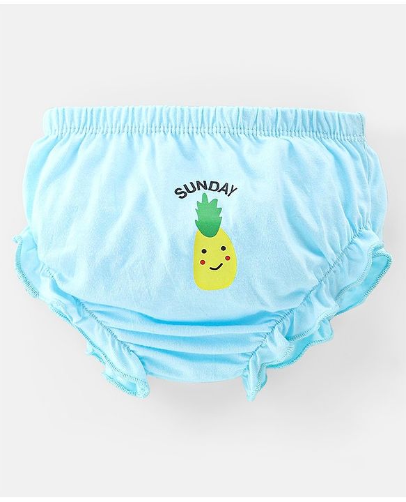 Babyhug 100% Cotton Bloomer With Fruits Print Pack Of 7 - Multicolour