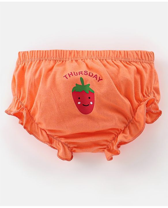 Babyhug 100% Cotton Bloomer With Fruits Print Pack Of 7 - Multicolour