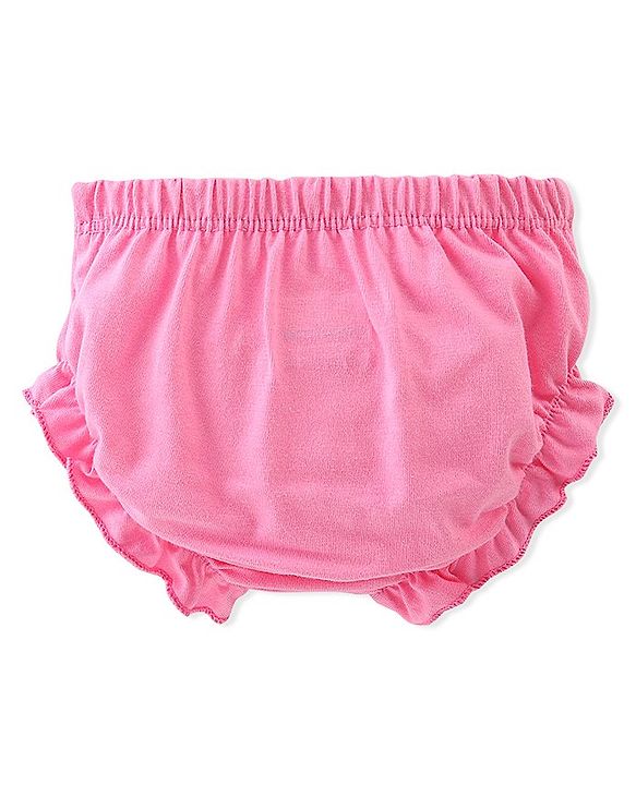 Babyhug 100% Cotton Knit Rabbit Flower & Dots Print Bloomers  Pack of 7- Multicolour