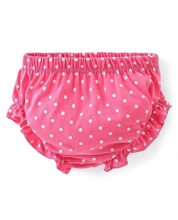 Babyhug 100% Cotton Knit Rabbit Flower & Dots Print Bloomers  Pack of 7- Multicolour