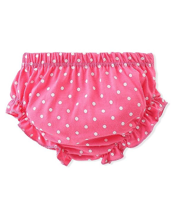 Babyhug 100% Cotton Knit Rabbit Flower & Dots Print Bloomers  Pack of 7- Multicolour