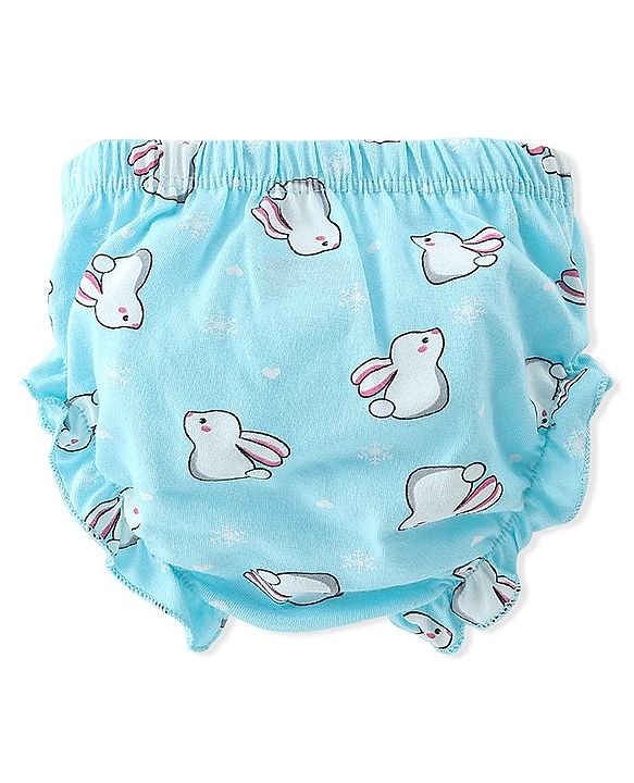 Babyhug 100% Cotton Knit Rabbit Flower & Dots Print Bloomers  Pack of 7- Multicolour