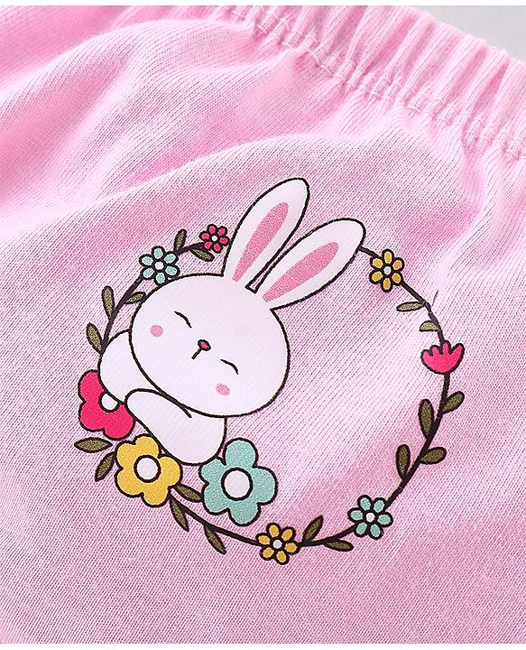 Babyhug 100% Cotton Knit Rabbit Flower & Dots Print Bloomers  Pack of 7- Multicolour