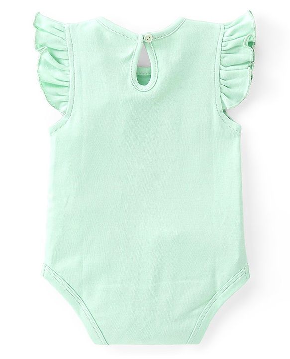 Babyhug 100% Cotton Half Sleeves Onesie With Sea Life Print Pack Of 3 - Purple Pink & Green