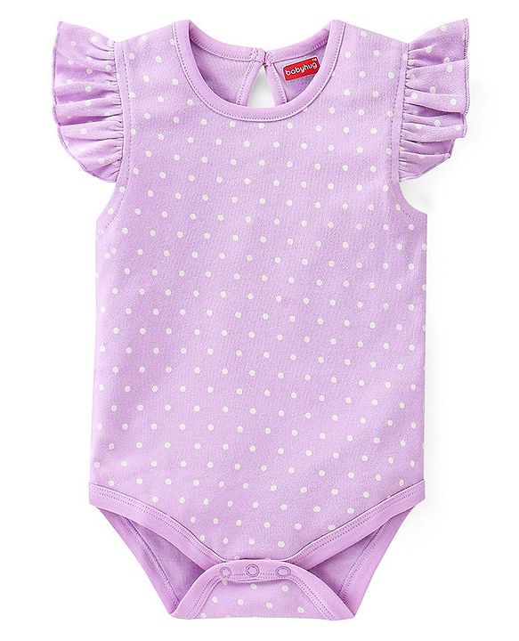 Babyhug 100% Cotton Half Sleeves Onesie With Sea Life Print Pack Of 3 - Purple Pink & Green