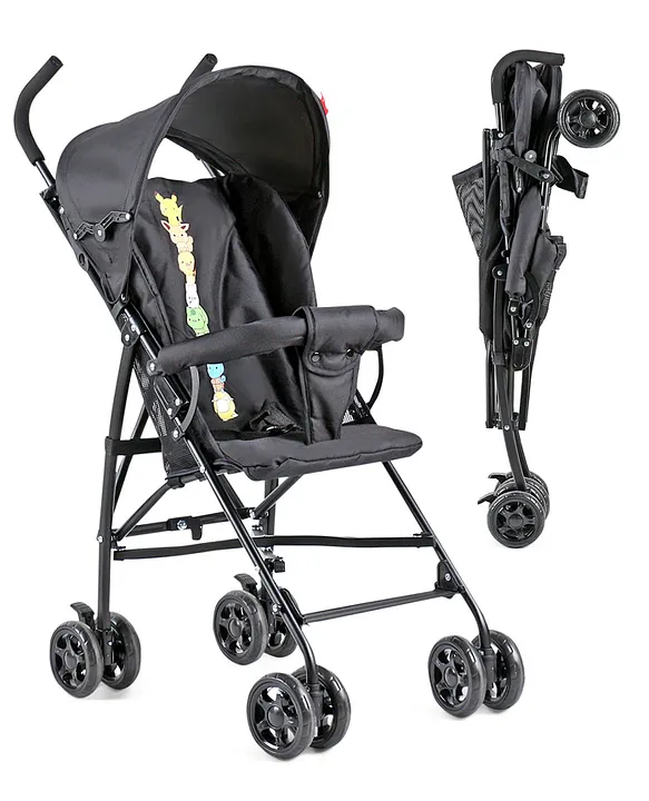 Pokemon Printed Light Weight Compact Tour Infant Travel Stroller Buggy With  Umbrella Fold Black