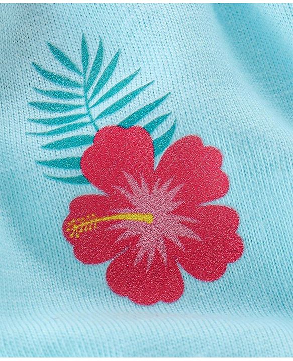 Babyhug 100% Cotton Panties With Floral Print Pack Of 3 - Blue & Pink