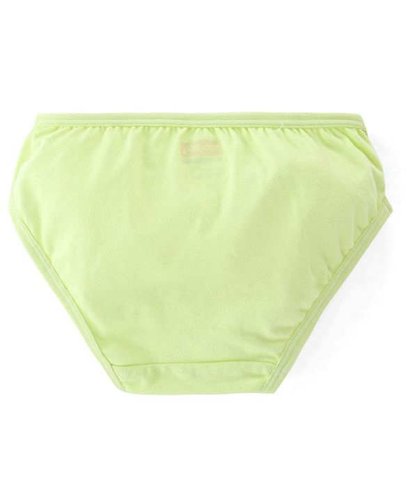 Babyhug 100% Cotton Knit Flower Print Panties Pack of 3- Pink & Green