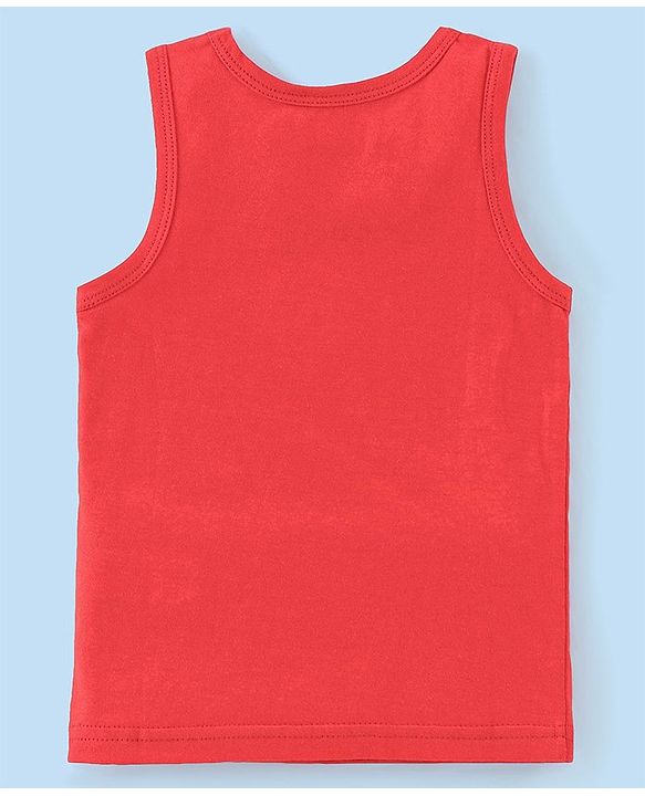 Babyhug 100% Cotton Single Jersey Knit Sleeveless Sando Stripes & Bear Print Pack Of 3 - Multicolor