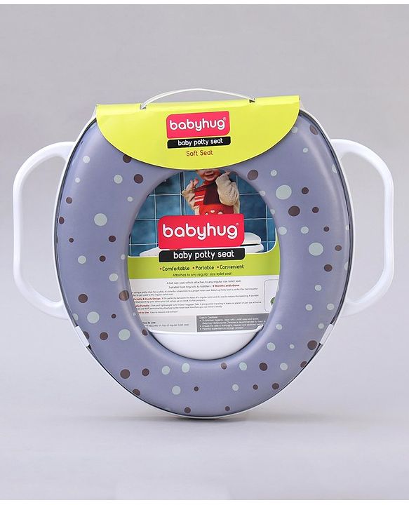 Babyhug Soft Potty Seat With Handle Bubble Print - Purple