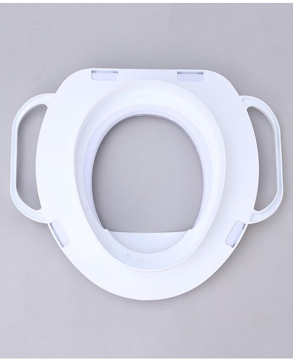 Babyhug Soft Potty Seat With Handle & White Dots  Print - Light Grey