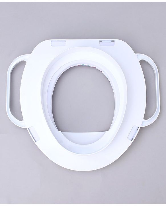 Babyhug Soft Cushioned Baby Potty Seat Birds & Rabbit Print - White & Pink