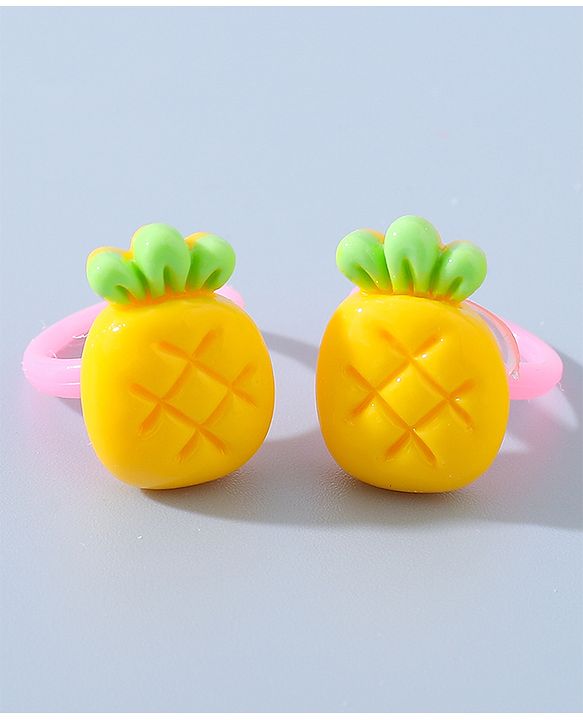 Babyhug Free Size Fruits Shaped Finger Ring Sets Pack of 36 - Multicolour