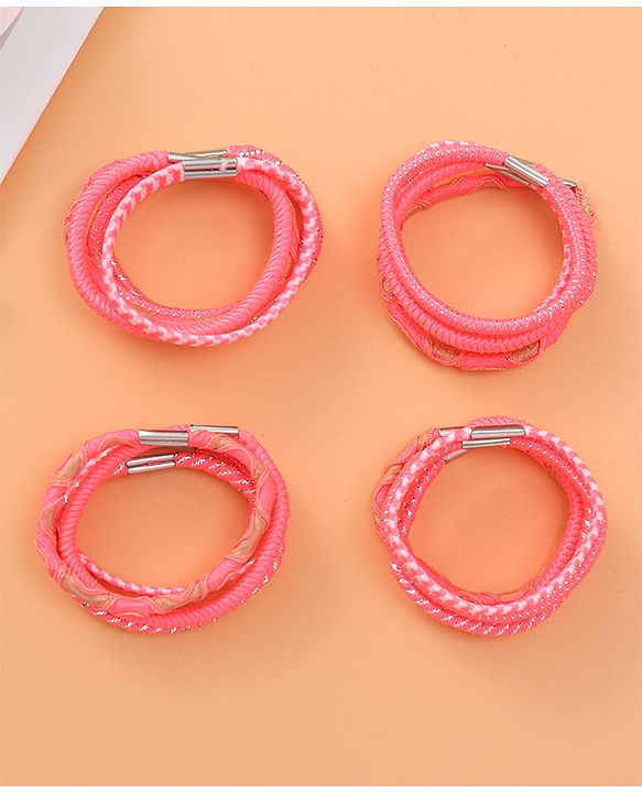 Babyhug Rubber Bands & Scrunchies Sets Free Size - Pink