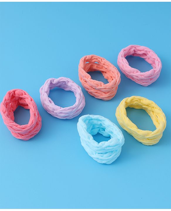 Pine Kids Rubber Bands & Scrunchies Sets Pack of 12-  Multicolor