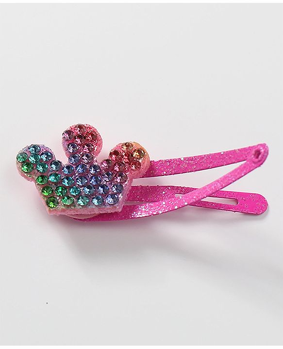 Babyhug Snap Clips with Star Applique Free Size Pack of 8  - Multicolour