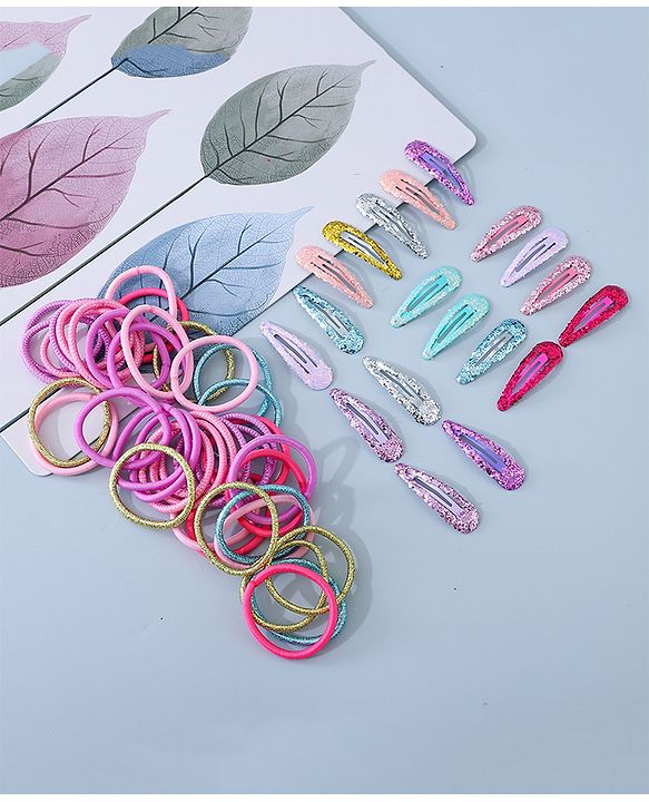 Babyhug Hair Accessories Combo Set  Free Size Multicolor - Pack of 40
