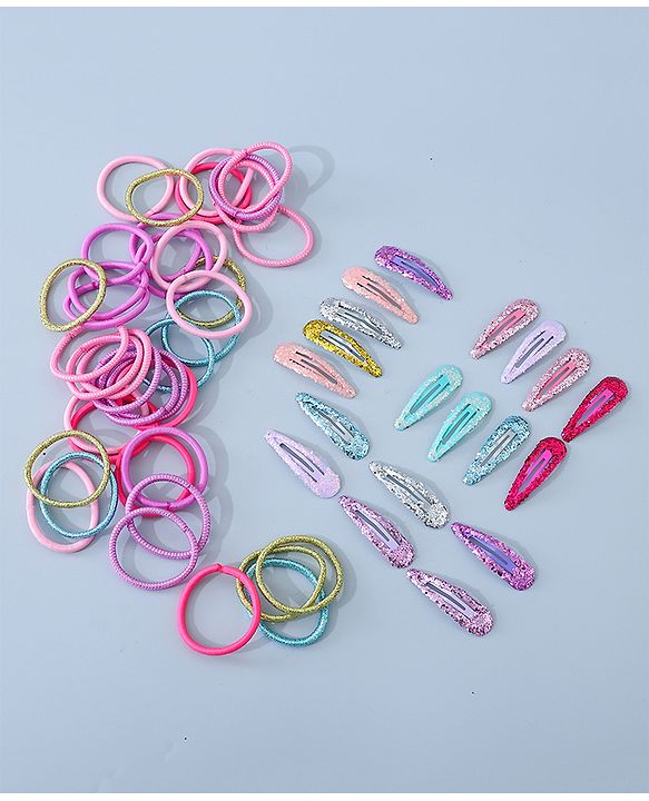 Babyhug Hair Accessories Combo Set  Free Size Multicolor - Pack of 40